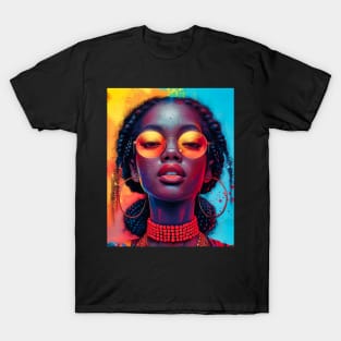 Essence of Elegance Artistic African American Woman T-Shirt